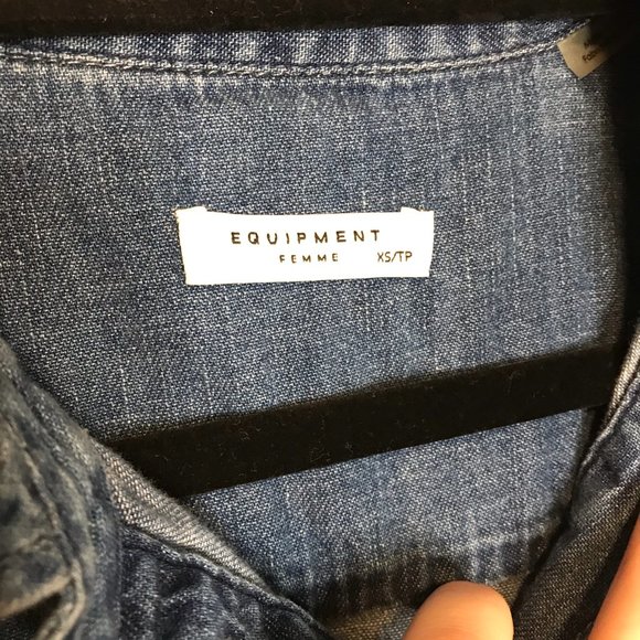Equipment Femme Rory Light Denim Chambray Shirt Dress - Picture 5 of 8